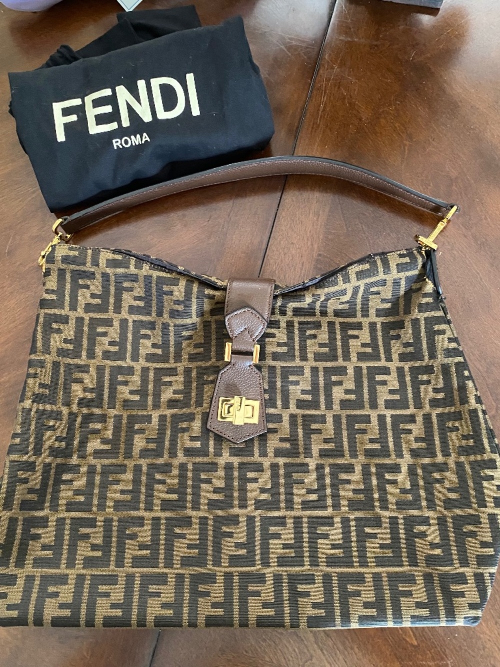 FENDI Canvas XL Hobo / Tote Bag